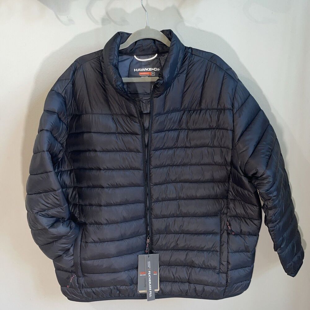 NWT MSRP $175: Hawke & Co Pro Series Men’s Black Featherless Fill Puffer. Sz 2X